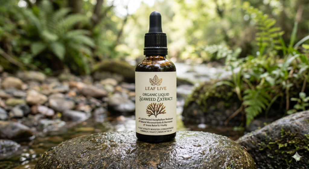 Organic Liquid Seaweed Extract: A natural root and foliage booster.
